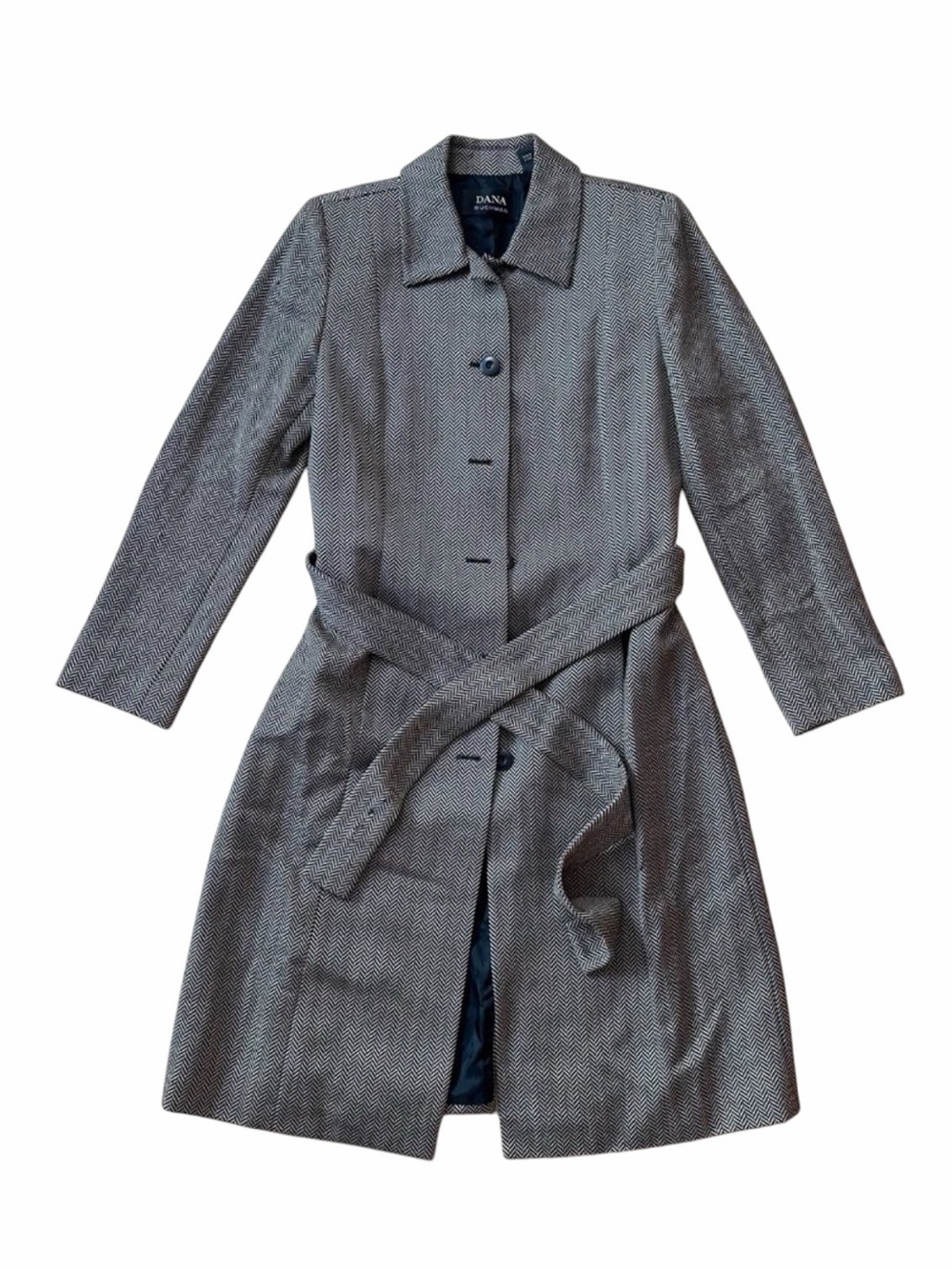 Dana Buchman Wool and Cashmere Brown Trench Coat | Size: 10